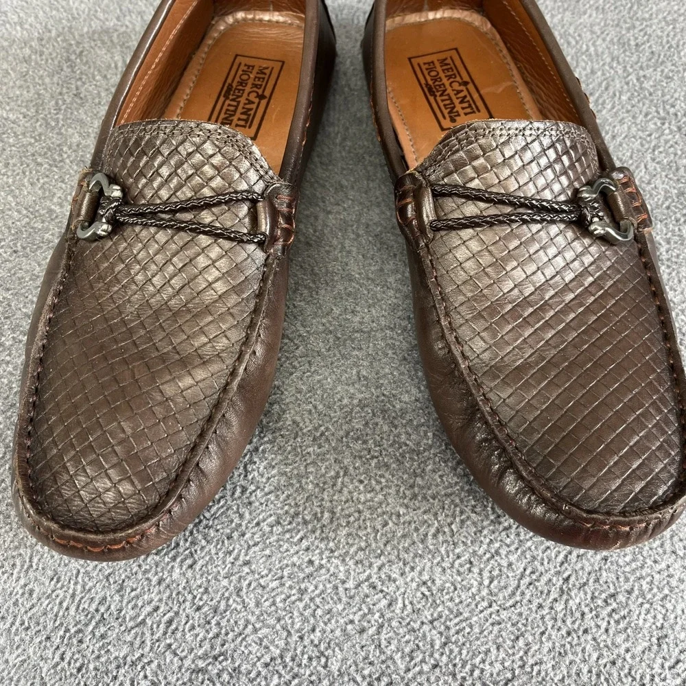 Mercanti Fiorentini Brown Driving Woven Horsebit Loafer Men's MF18125 Size 9.5 M